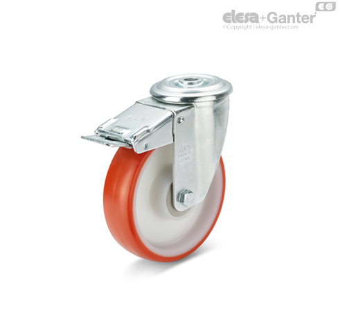 RE.FF-FSF-N Castors with steel bracket Hub with ball bearings